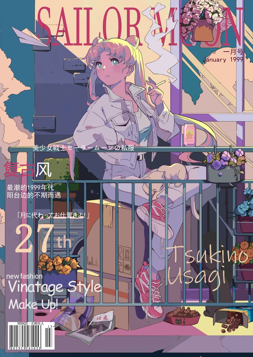 tsukino usagi (bishoujo senshi sailor moon) drawn by huanxiang_zhu_ren