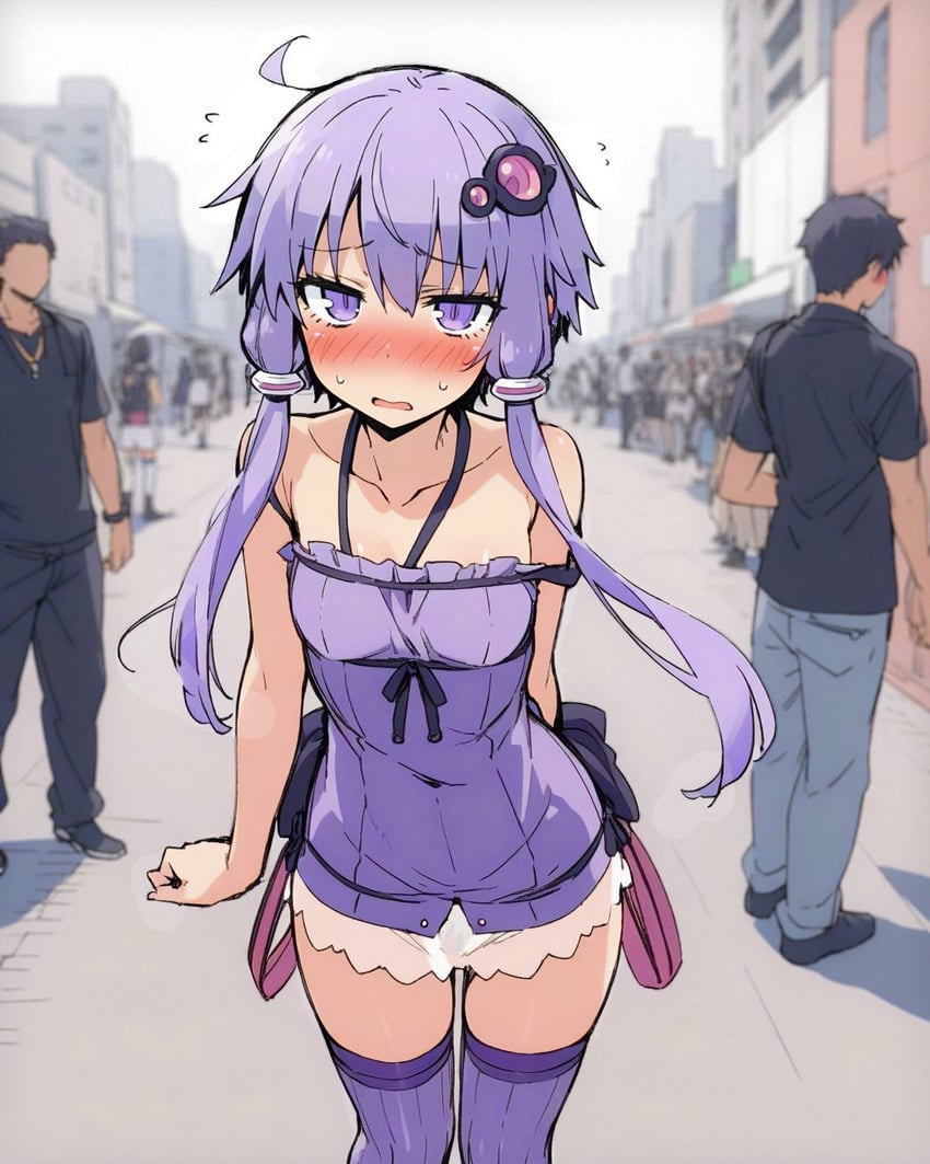 yuzuki yukari (vocaloid and 1 more) drawn by watana_harumi