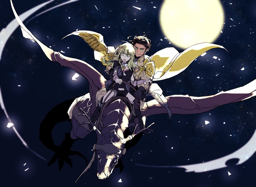 claude von riegan and female byleth (fire emblem and 1 more) drawn by living_(nsiring)