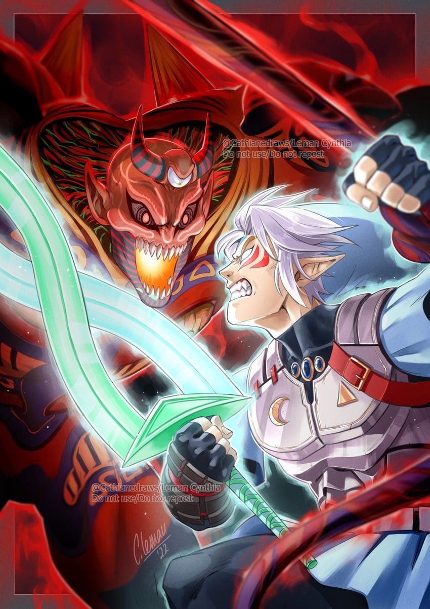 link, majora, fierce deity, and majora's wrath (the legend of zelda and 1 more) drawn by cathiane