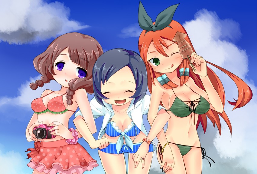 sorano aoi, yamana akane, and seto midori (inazuma eleven and 1 more) drawn by sasoribi-dekine