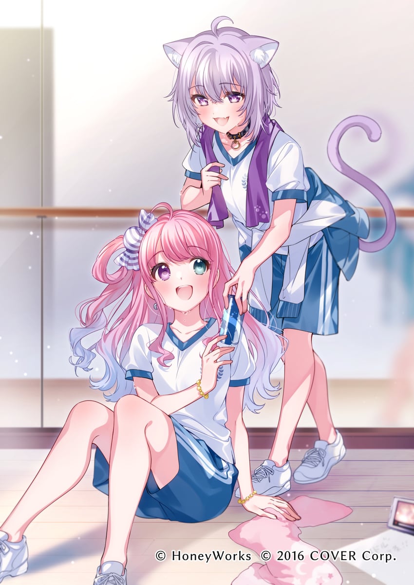 nekomata okayu and himemori luna (hololive and 1 more) drawn by u35