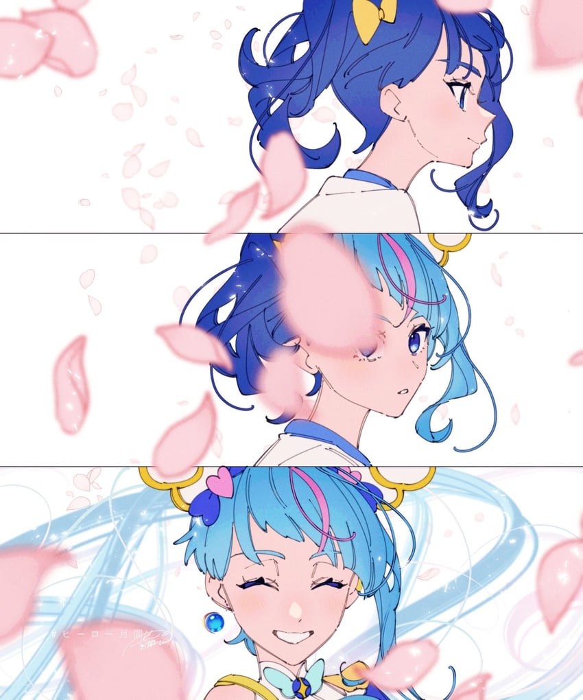 sora harewataru and cure sky (precure and 1 more) drawn by aoi_tete