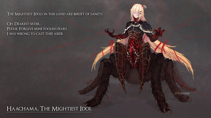 akai haato and chaos witch quelaag (hololive and 2 more) drawn by baloolax