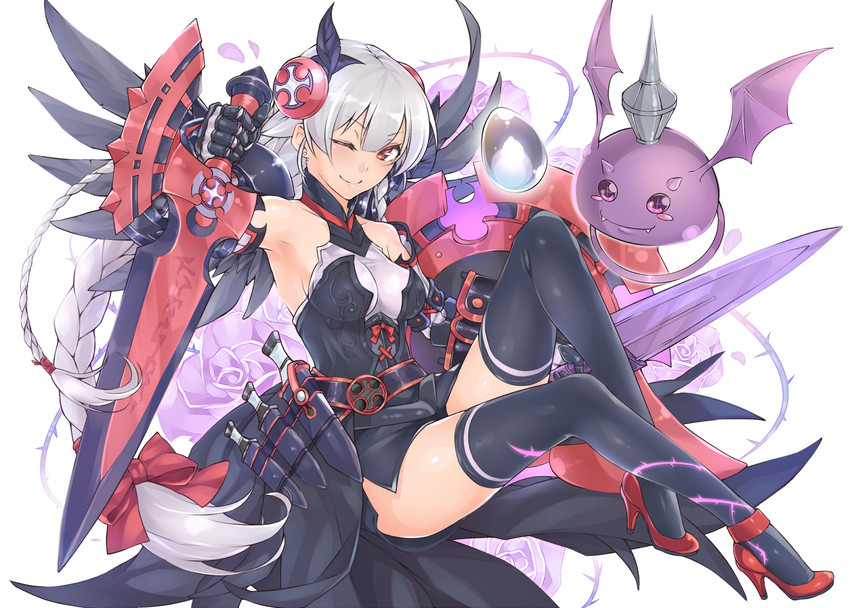 valkyrie, dark valkyrie, and king baddie (puzzle & dragons) drawn by makita_(twosidegekilove)