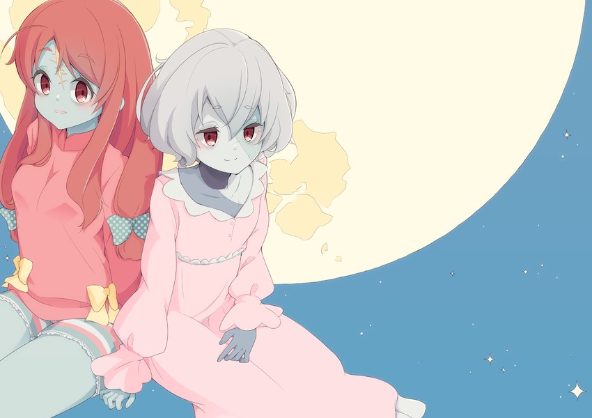 konno junko and minamoto sakura (zombie land saga) drawn by haya_bs