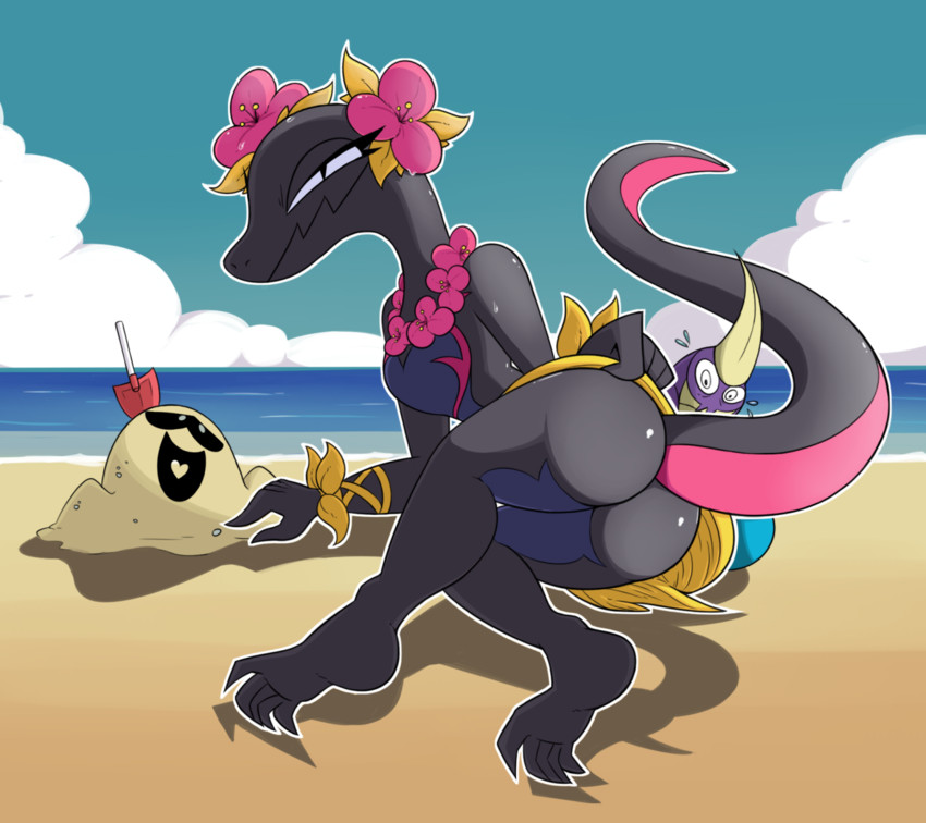 salazzle, sandygast, and crabrawler (pokemon and 1 more) drawn by miscon