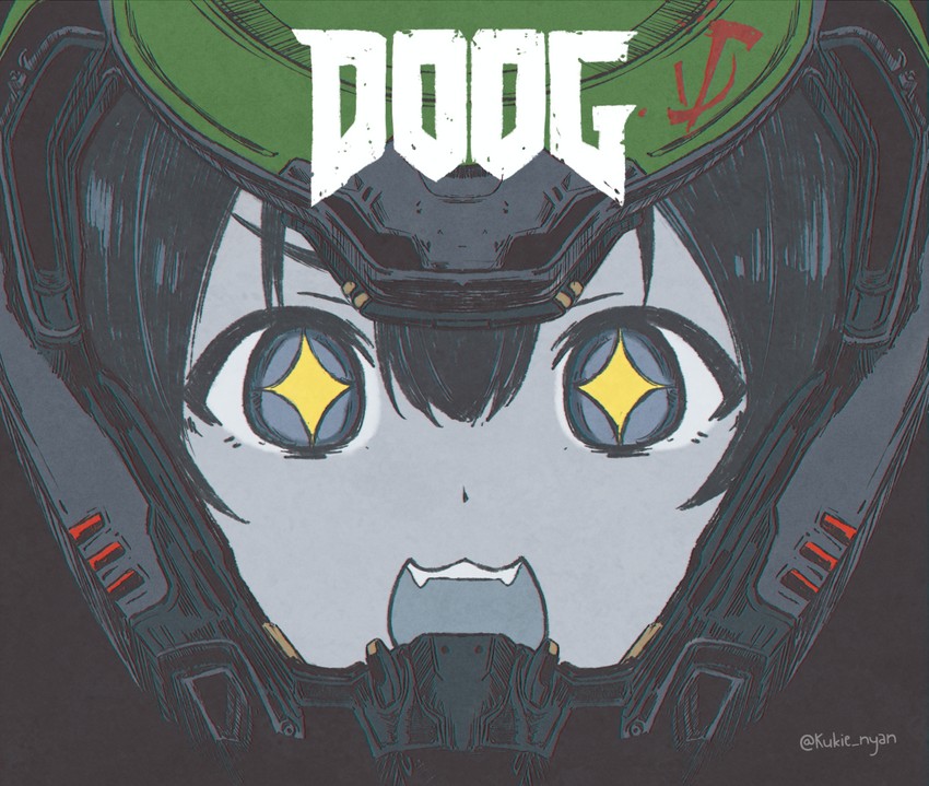 inugami korone (hololive and 2 more) drawn by kukie-nyan