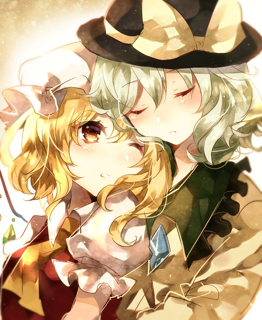 flandre scarlet and komeiji koishi (touhou) drawn by asada_sadao