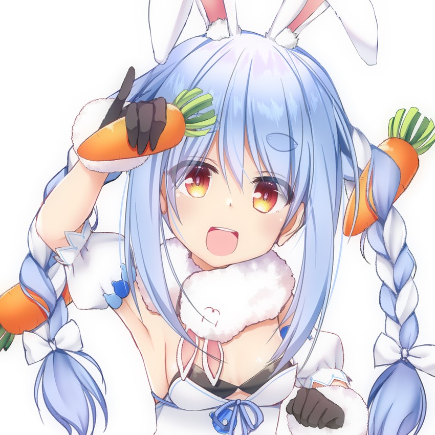 usada pekora and don-chan (hololive) drawn by lapsuswolf