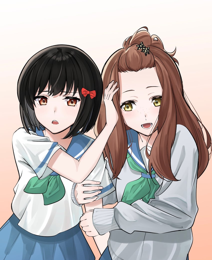 hisaishi kanade and kenzaki ririka (hibike! euphonium) drawn by akane_(tgixb)