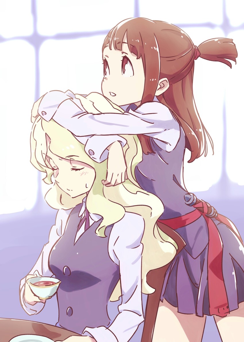 kagari atsuko and diana cavendish (little witch academia) drawn by tama_(tama-s)