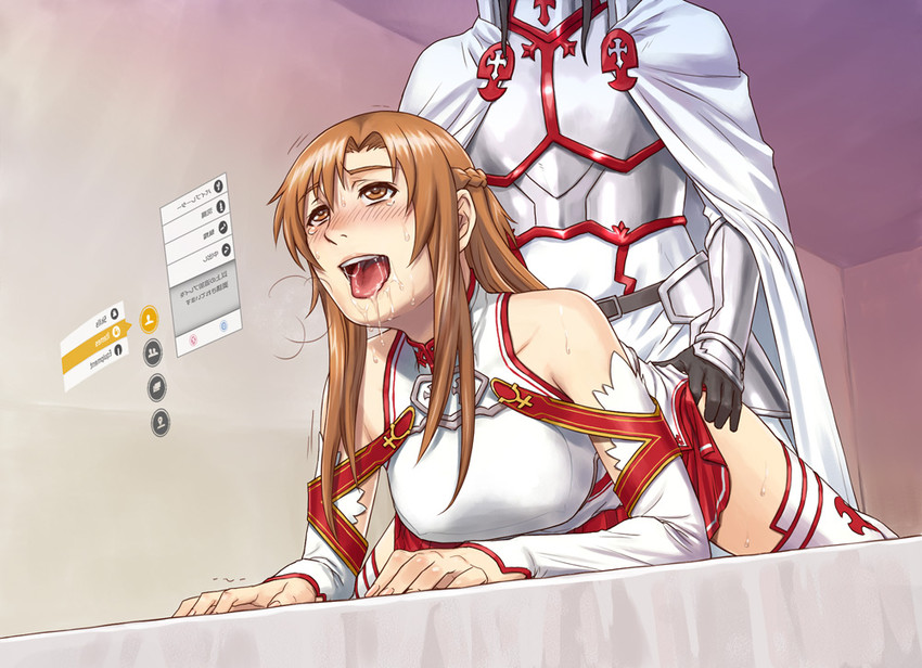 asuna and kuradeel (sword art online) drawn by azasuke