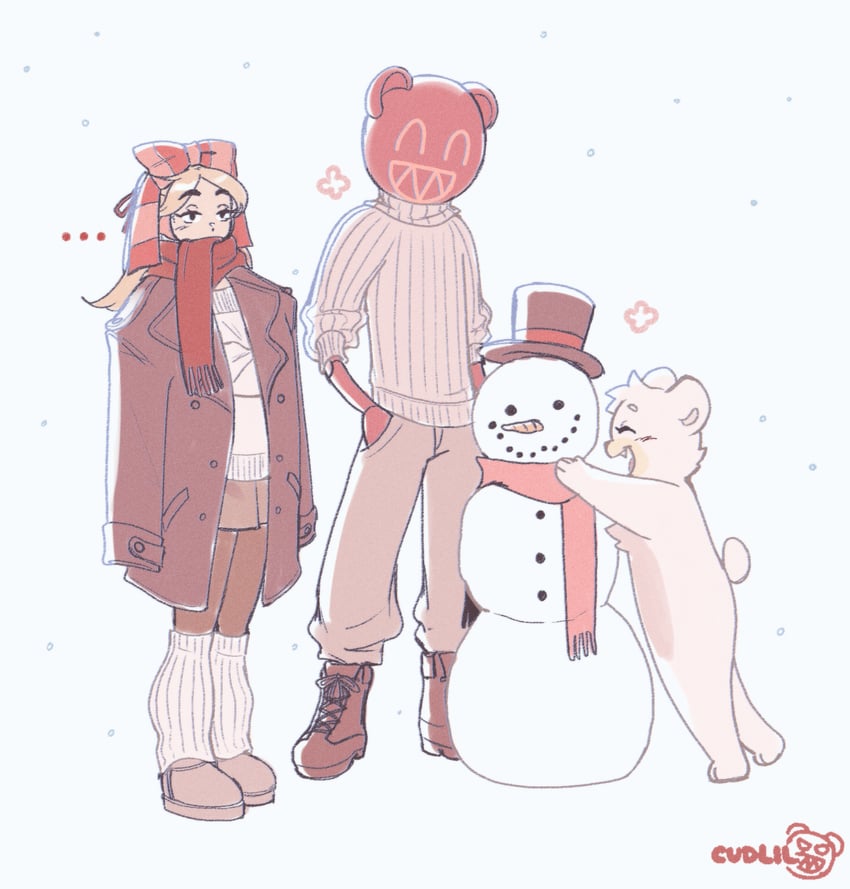 cudlil, cuddles, and bear bro (original) drawn by cudlil