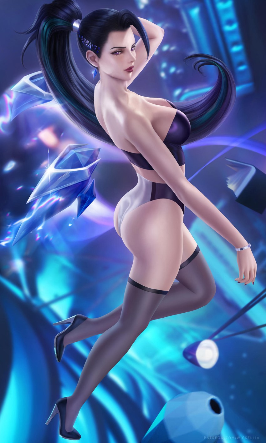 kai'sa and k/da all out kai'sa (league of legends) drawn by wickellia