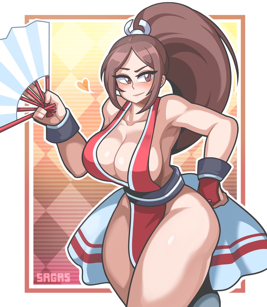 shiranui mai (the king of fighters and 1 more) drawn by sagas293