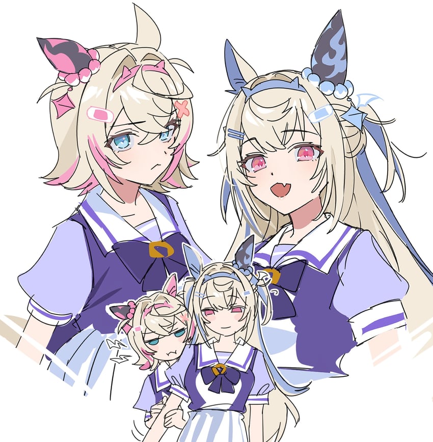 fuwawa abyssgard and mococo abyssgard (hololive and 2 more) drawn by yomosaka