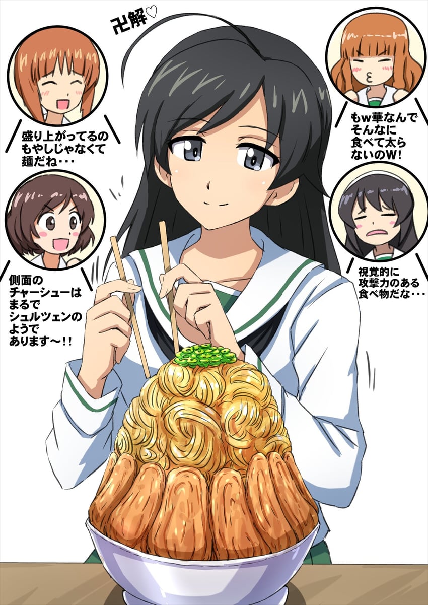 nishizumi miho, akiyama yukari, takebe saori, reizei mako, and isuzu hana (girls und panzer) drawn by omachi_(slabco)