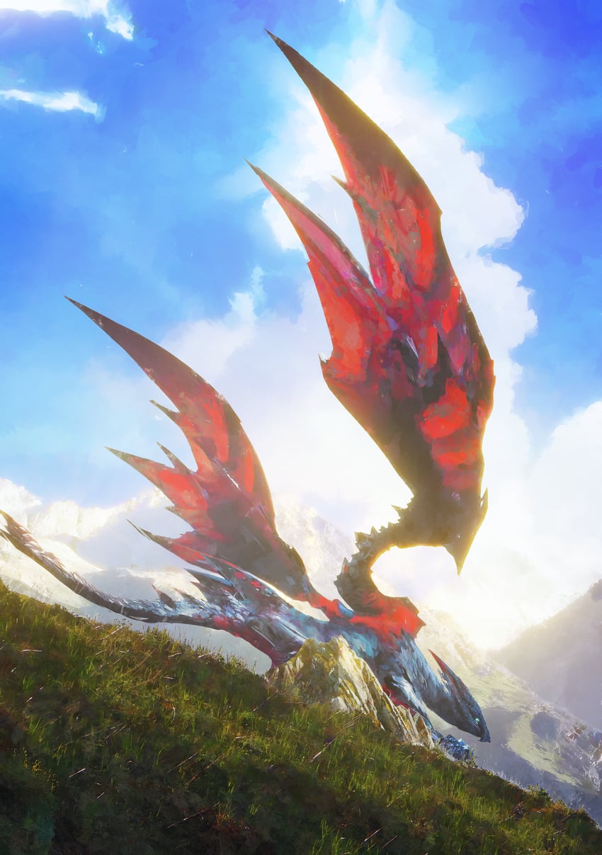 valstrax (monster hunter and 1 more) drawn by norino_(106592473)