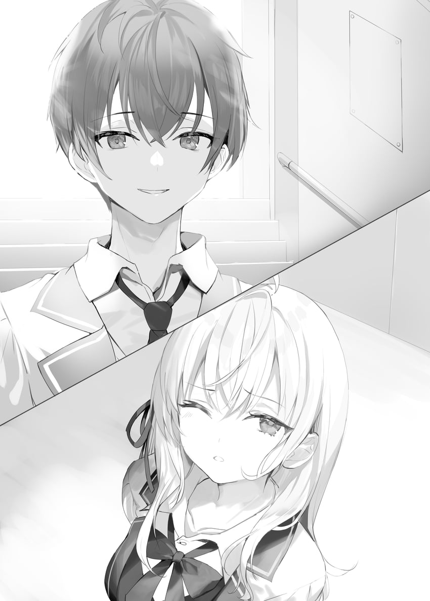 alisa mikhailovna kujou and kuze masachika (tokidoki bosotto roshia-go de dereru tonari no alya-san) drawn by momoko_(momopoco)
