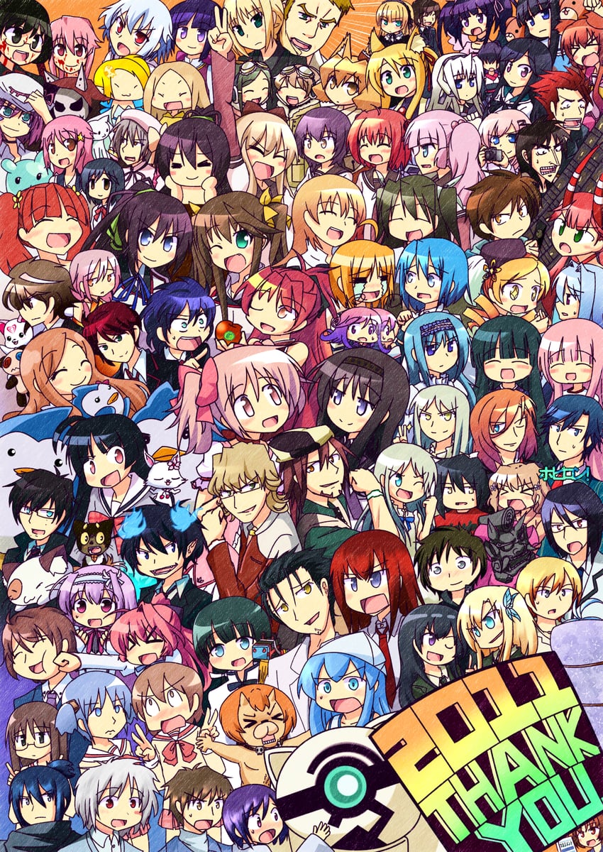 akemi homura, kaname madoka, miki sayaka, sakura kyoko, tomoe mami, and 17 more (fate and 62 more) drawn by tige