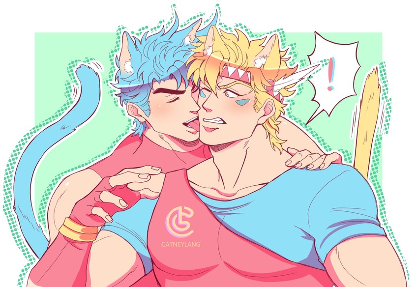 joseph joestar and caesar anthonio zeppeli (jojo no kimyou na bouken and 1 more) drawn by catneylang