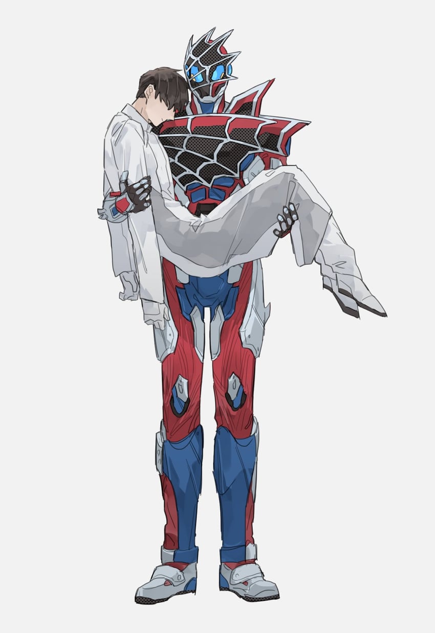 kamen rider demons and kadota hiromi (kamen rider and 1 more) drawn by bbbb_fex