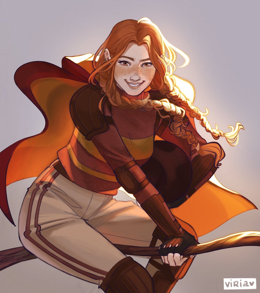ginny weasley (wizarding world and 1 more) drawn by viria13