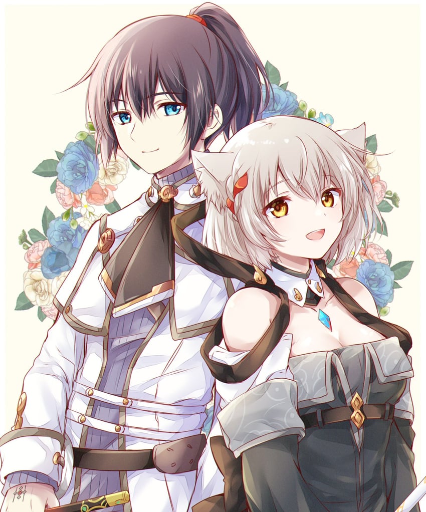 mio and noah (xenoblade chronicles and 1 more) drawn by ui_frara