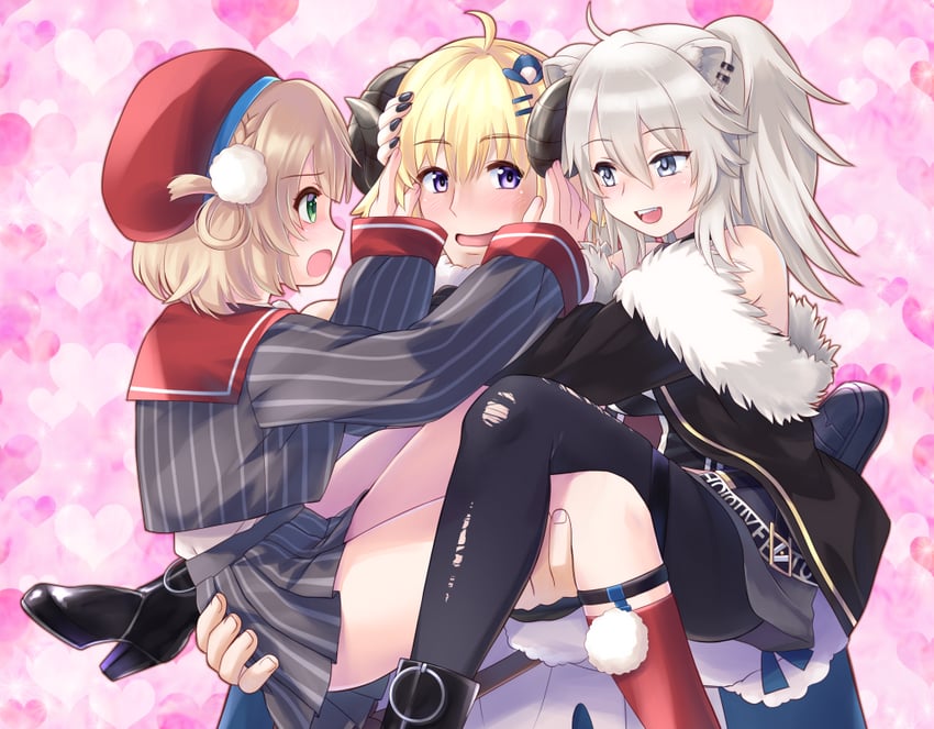 shishiro botan, tsunomaki watame, and shigure ui (hololive and 1 more) drawn by galleon-joe
