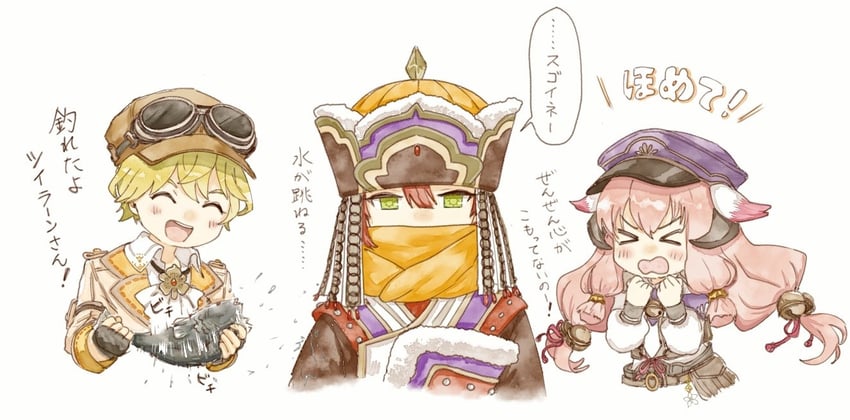 hina, cuilang, and mauro (rune factory and 1 more) drawn by asuka_rkgk