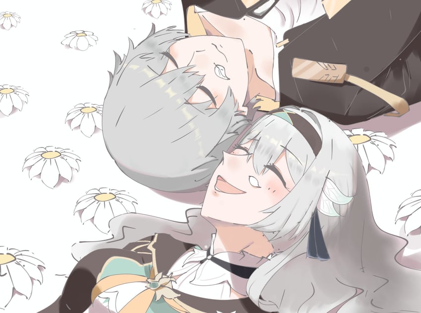 trailblazer, firefly, and caelus (honkai and 1 more) drawn by kurisu1904