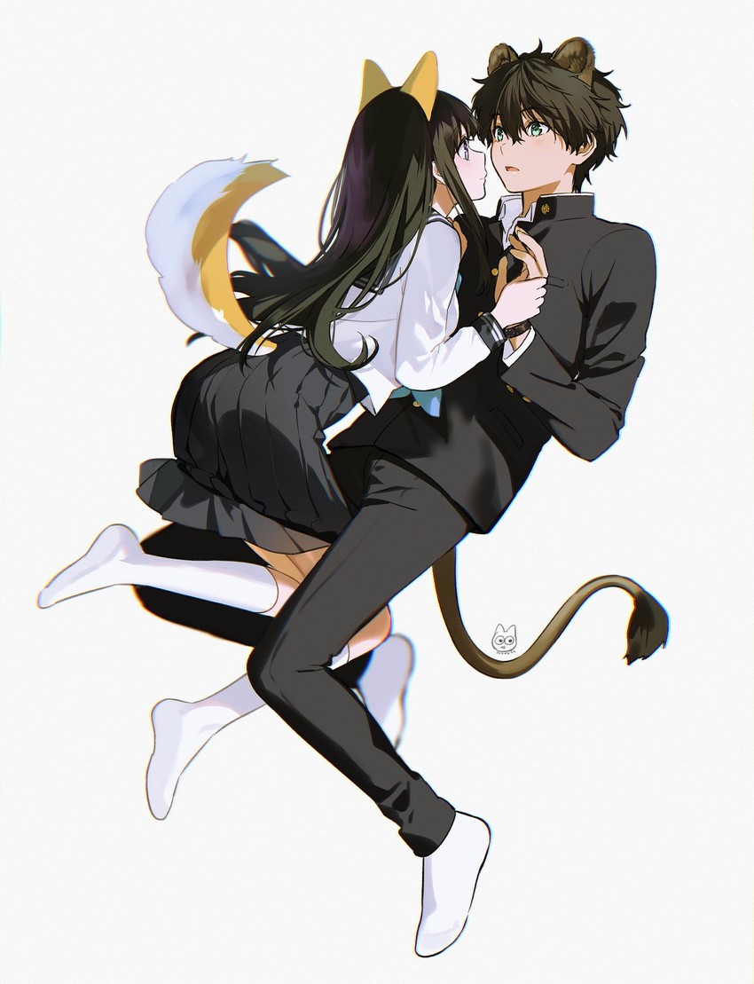 chitanda eru and oreki houtarou (hyouka) drawn by mery_(yangmalgage)