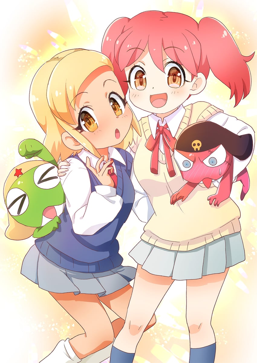 keroro, angol mois, hinata natsumi, and giroro (keroro gunsou) drawn by asami