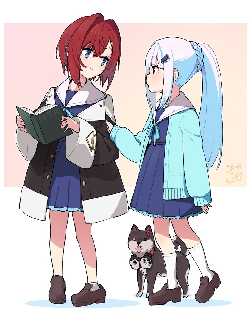 lize helesta, ange katrina, and inui toko (nijisanji) drawn by rkrk