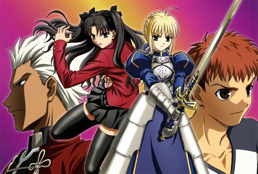 artoria pendragon, saber, tohsaka rin, emiya shirou, and archer (fate and 1 more)