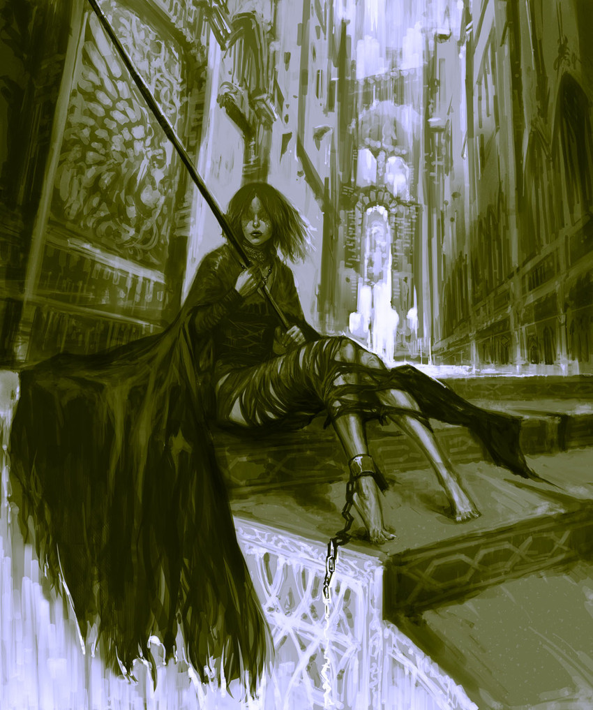 maiden in black (demon's souls) drawn by ikeda_masateru
