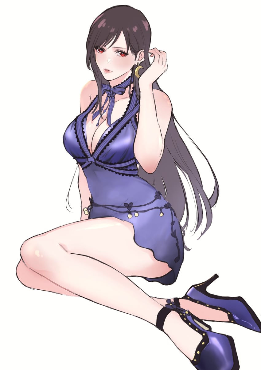 tifa lockhart (final fantasy and 2 more) drawn by piyomtdew