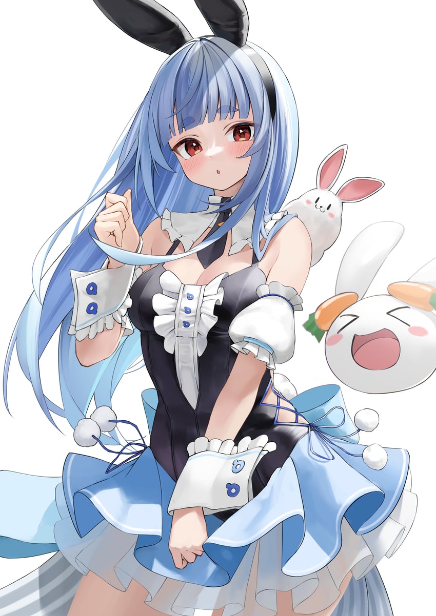 usada pekora and don-chan (hololive) drawn by akiki_(kiki)