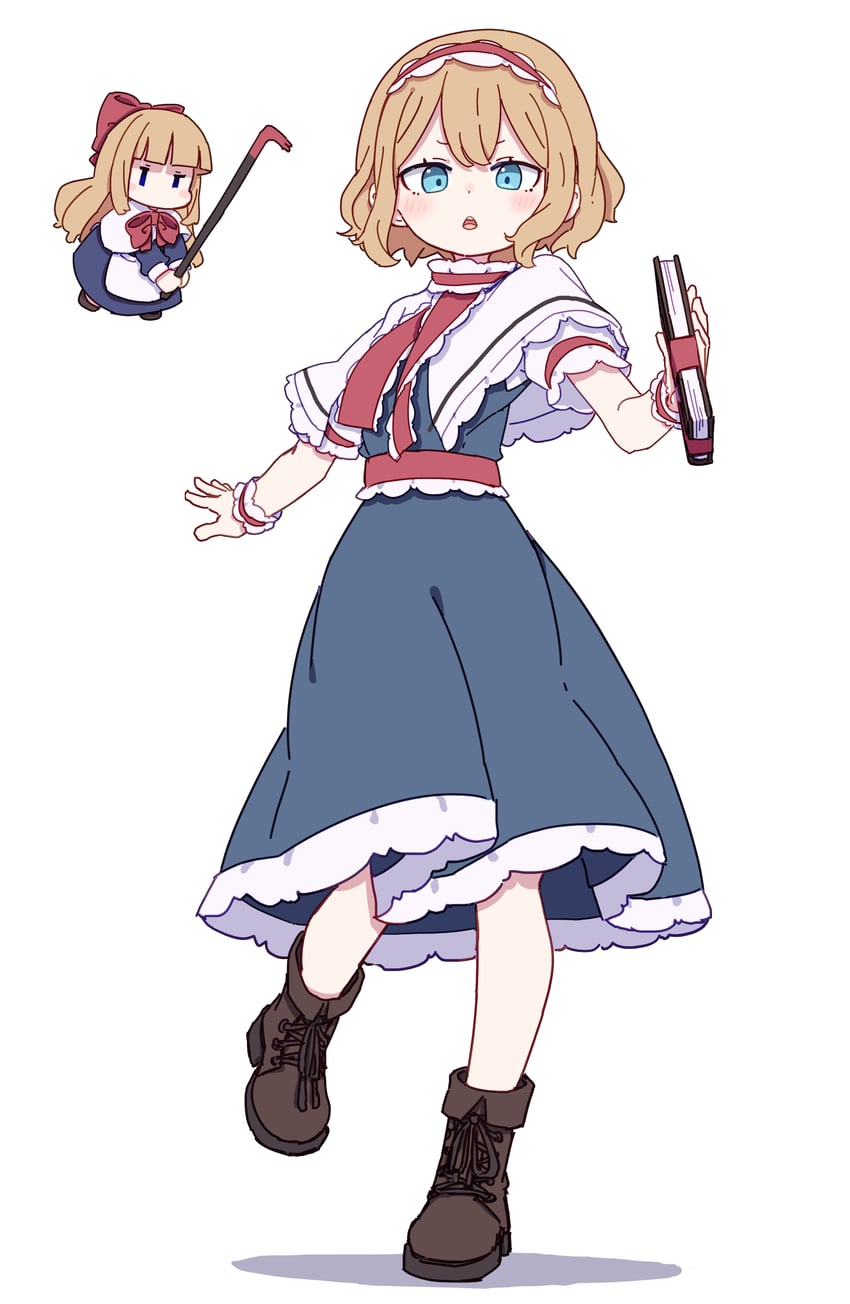 alice margatroid and shanghai doll (touhou) drawn by kame_(kamepan44231)