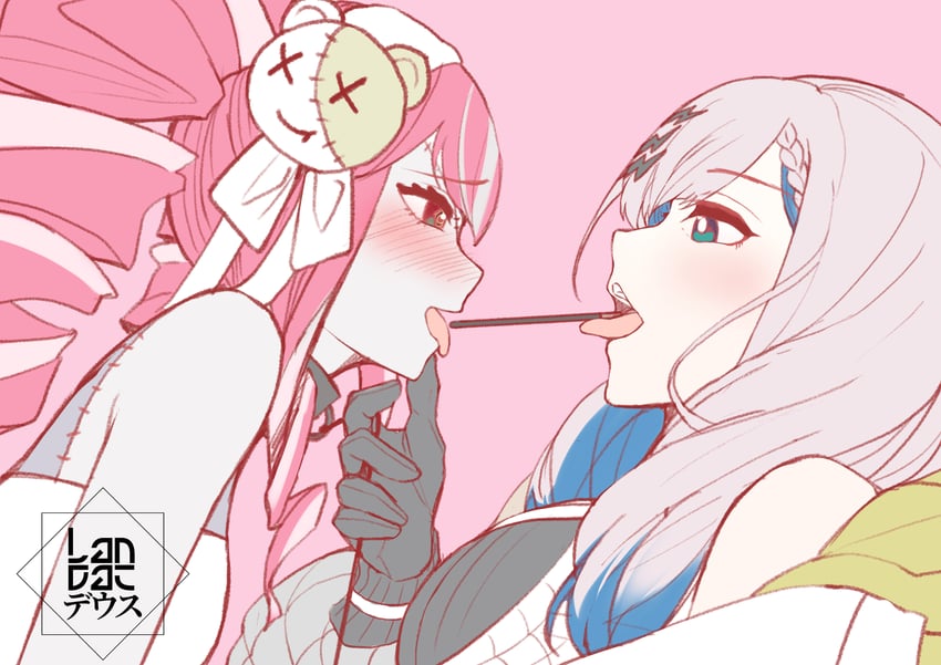 kureiji ollie and pavolia reine (hololive and 1 more) drawn by landacdeus