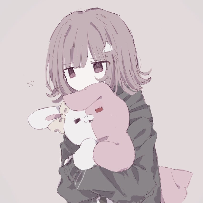 nanami chiaki and monomi (danganronpa and 1 more) drawn by shiro_(luv03i)
