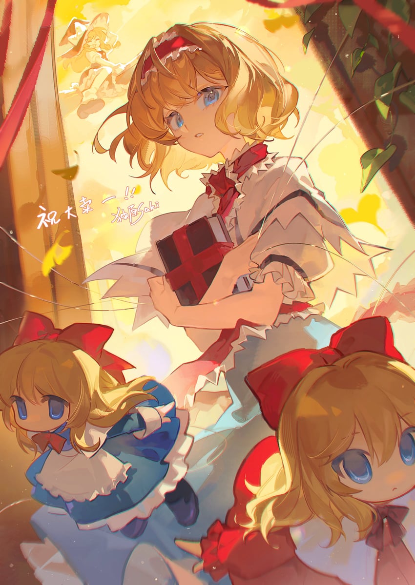 kirisame marisa, alice margatroid, shanghai doll, and hourai doll (touhou) drawn by kuroyishi_raiko