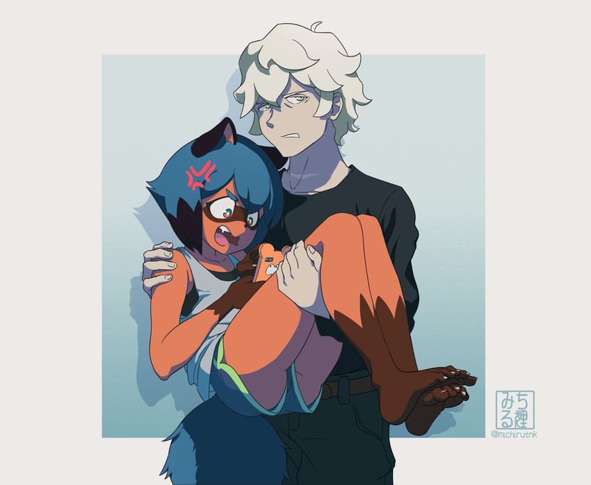 kagemori michiru and ogami shirou (brand new animal) drawn by michirutnk