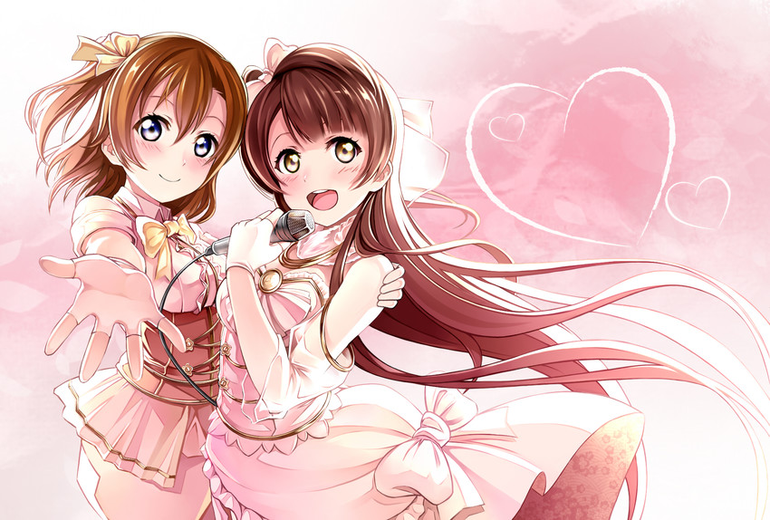 minami kotori and kosaka honoka (love live! and 1 more) drawn by sanka!