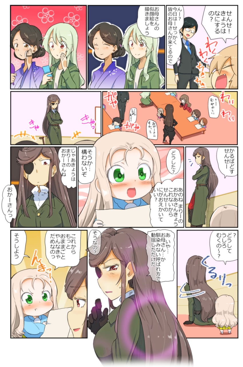 anchovy, shimada arisu, mika, nishizumi shiho, nishi kinuyo, and 6 more (girls und panzer) drawn by jinguu_(4839ms)
