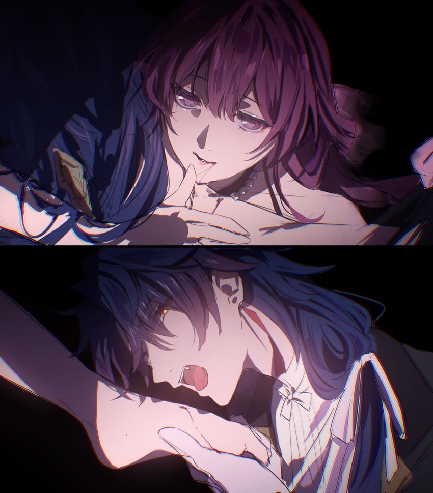 kafka and blade (honkai and 1 more) drawn by zassyoku_dd