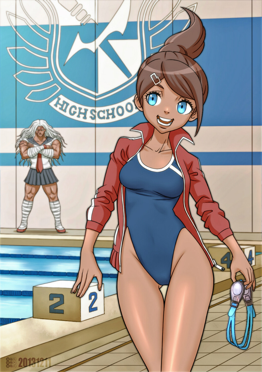 asahina aoi and ogami sakura (danganronpa and 1 more) drawn by mitani_nobuyuki