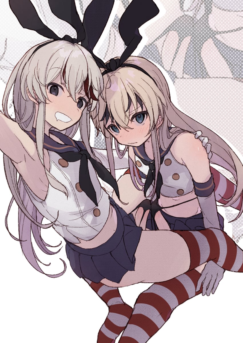 shimakaze and shimakaze-kun (kantai collection) drawn by kyantama_land