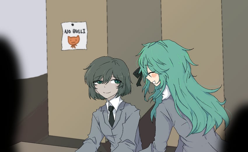 harriet lily and emma hawkins (turtle head) drawn by gomiisan